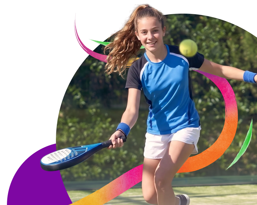Criança a praticar desporto ao ar livre